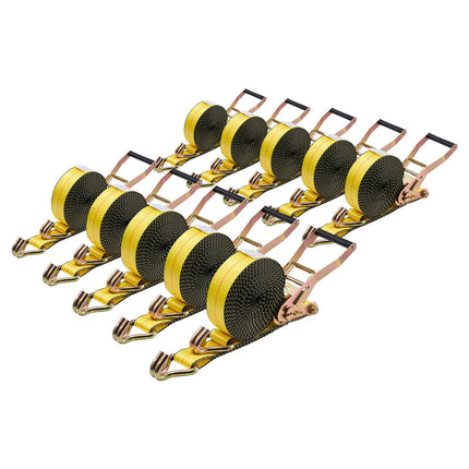 Ratchet Straps 10-Pack, 2 in x 30 ft, Double J Hooks