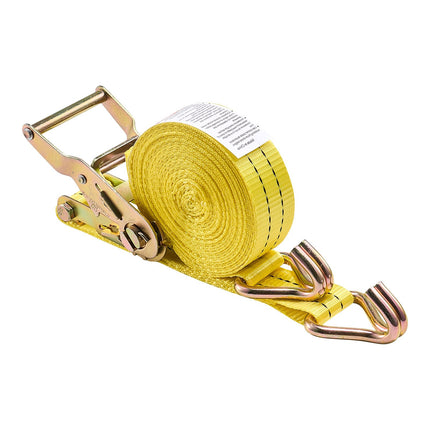 Ratchet Tie Down Straps 4-Pack, 1.5 in x 20 ft, Double J-Hooks