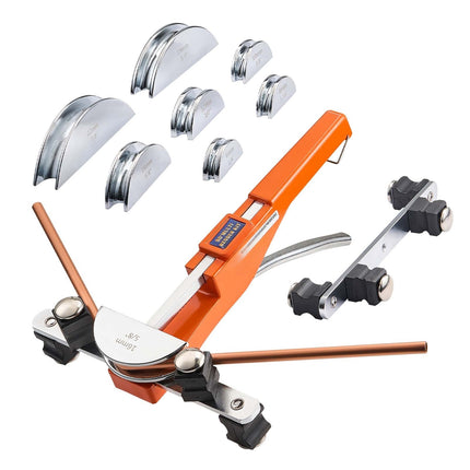 Ratcheting Tube Bender Kit, 6–22 mm, 7 Dies