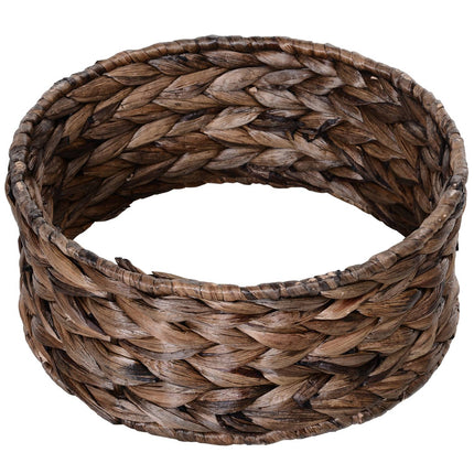 Rattan Cat Basket - Cozy Water Hyacinth Cave, Dark Brown