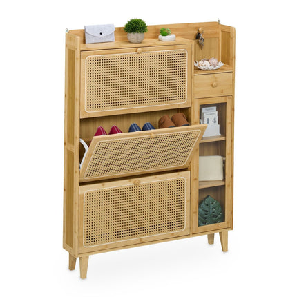 Ratanový botník s úložným prostorem, úsporný design