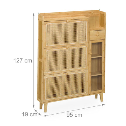 Ratanový botník s úložným prostorem, úsporný design