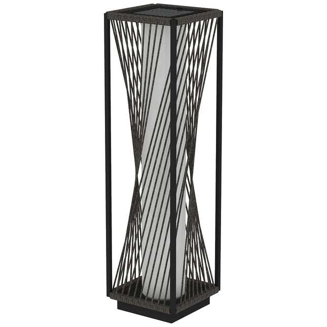 Ratanová solární stojací lampa, boho styl, se světelným senzorem, voděodolná