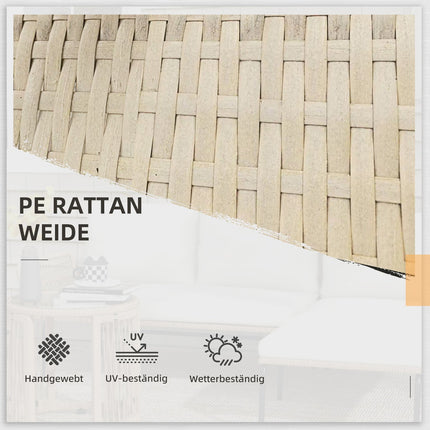Ratanový zahradní nábytek s křeslem, stolem a polštáři