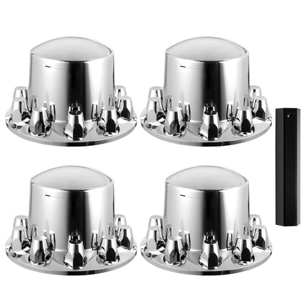Rear Axle Wheel Cover Kit for Semi Truck, Chrome ABS