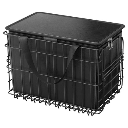 Rear Bike Basket, Folding Wire, Cargo Net, Waterproof Cover
