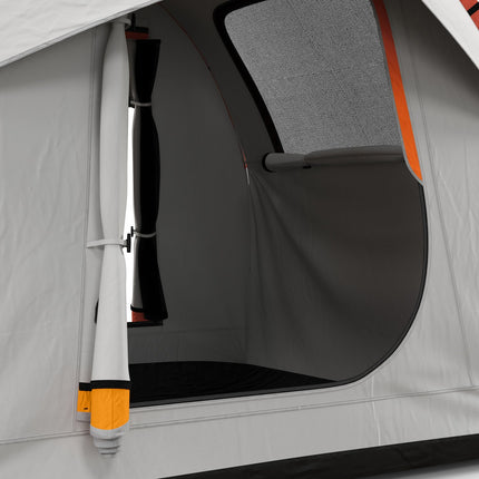 Dome tent for 6 people tailgate, 3 doors and windows, polyester