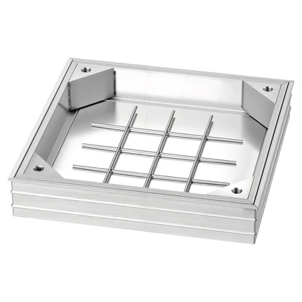 Recessed Manhole Cover With Frame, Aluminum, 300 x 300mm