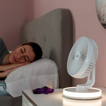Dobíjecí stolní ventilátor s LED FanLed InnovaGoods Ø6,6'' 4000 mAh