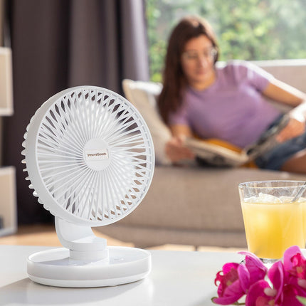 Dobíjecí stolní ventilátor s LED FanLed InnovaGoods Ø6,6'' 4000 mAh
