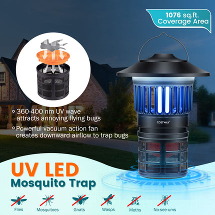 Dobíjecí UV lapač hmyzu, 360–400 nm, IPX4