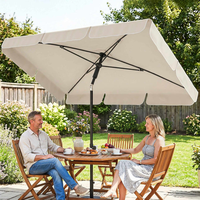 Rechthoekige balkonparasol, waterafstotend, 183x122 cm