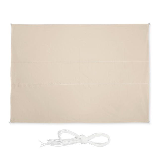 Rectangular Beige Shade Sail, UV Protection, Patio Use