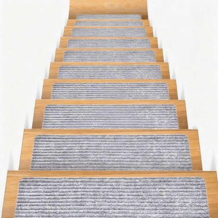 Obdélníkové nášlapy na schody, 16 ks, 75x20 cm, samolepicí