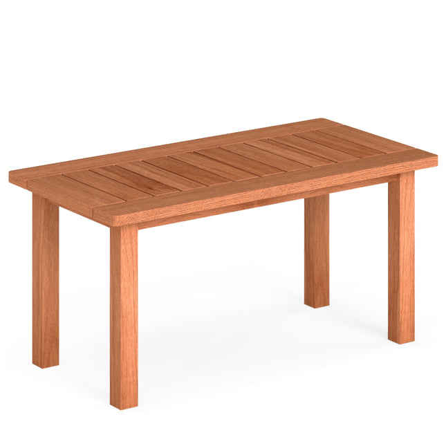 Obdélníkový dřevěný konferenční stolek s laťkovou deskou, 90x45x43.5 cm
