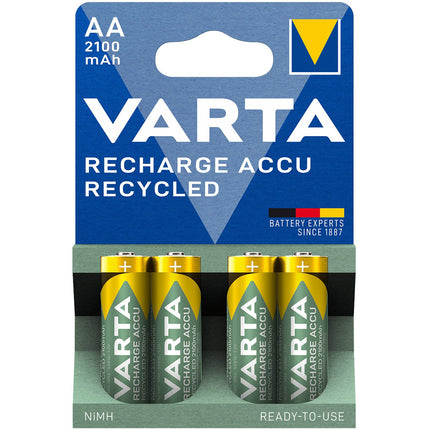 Recyklovaná dobíjecí baterie AA 2100 mAh, 4 ks