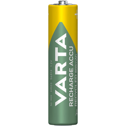 Recyklovaná dobíjecí baterie AAA 800 mAh, 4 ks