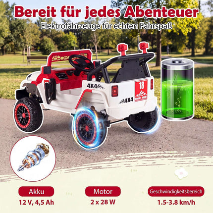 Red 12V Kids Electric Car with Remote Control & Music