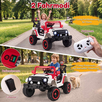 Red 12V Kids Electric Car with Remote Control & Music