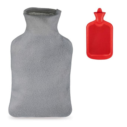 Termofor se šedým obalem, červený