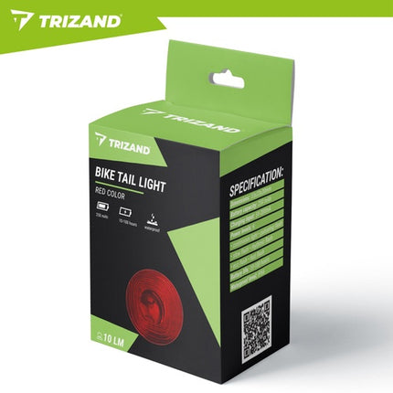Zadní LED světlo na kolo, USB-C, 6 režimů, voděodolné IP66, červené