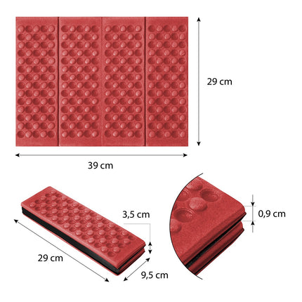 Rote Mini-Faltmatte, kompaktes und tragbares Design