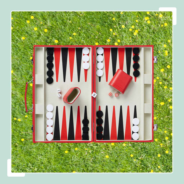 Taška na backgammon, červená