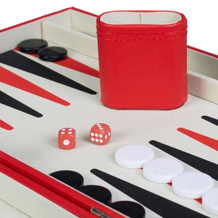 Taška na backgammon, červená