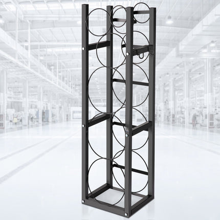 Refrigerant Cylinder Rack, 6-Tank Carbon Steel Stand