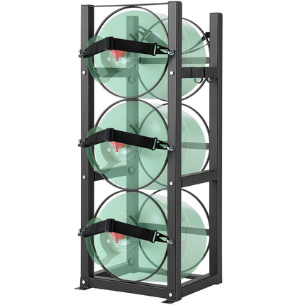 Refrigerant Cylinder Rack, Holds 3 x 30 lb Tanks