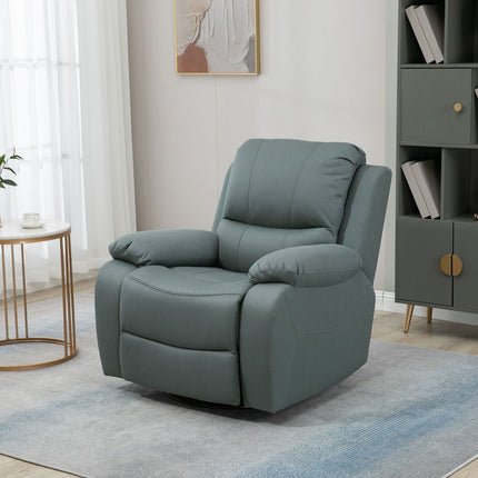 Polohovací relaxační křeslo s podnožkou, zelený polyester