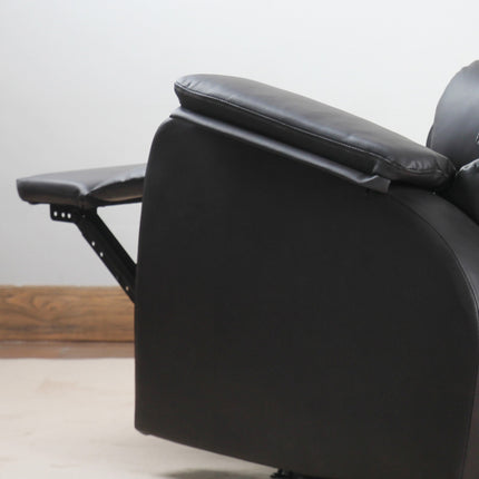 Ergonomické hnědé polohovací křeslo – umělá kůže, nastavitelné