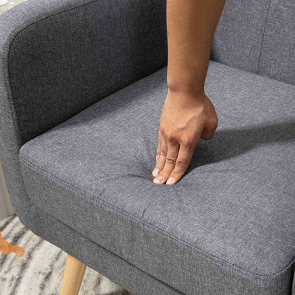 Čalouněné relaxační křeslo do obývacího pokoje, světle šedé