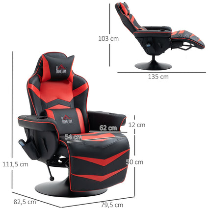 Ergonomické polohovací relaxační křeslo, syntetická kůže, masážní funkce