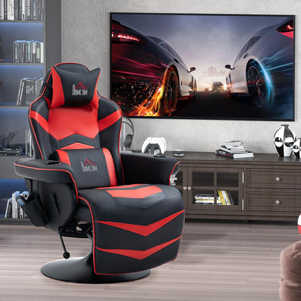 Ergonomické polohovací relaxační křeslo, syntetická kůže, masážní funkce