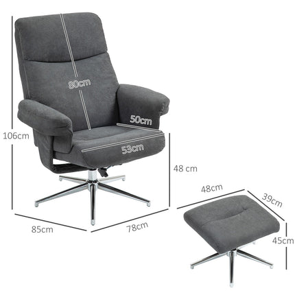 Relaxační křeslo, sedací souprava, sametový vzhled, nosnost do 150 kg, tmavě šedé