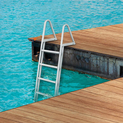 Removable Dock Ladder, 5-Step Aluminum, 350 lb Capacity