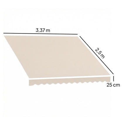 Náhradní látka na markýzu, polyester 280 g/m², UPF 50+