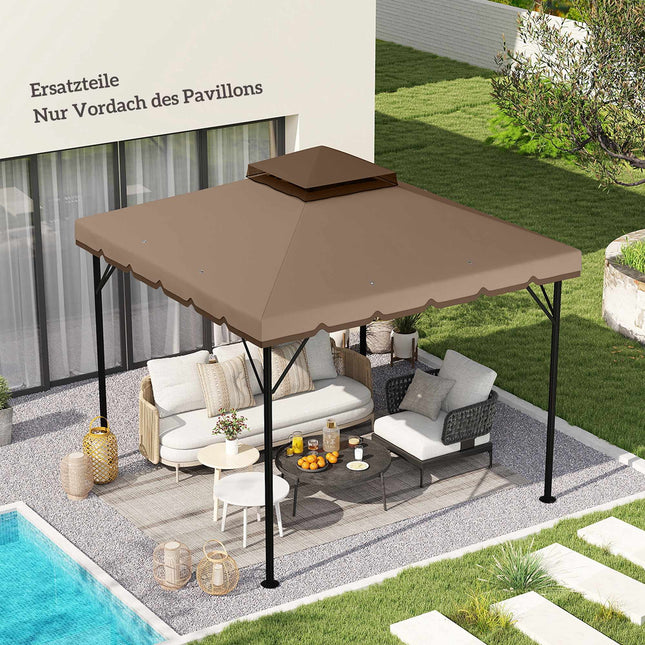Náhradní střecha pro altán 3x3 m, polyester UPF 30+