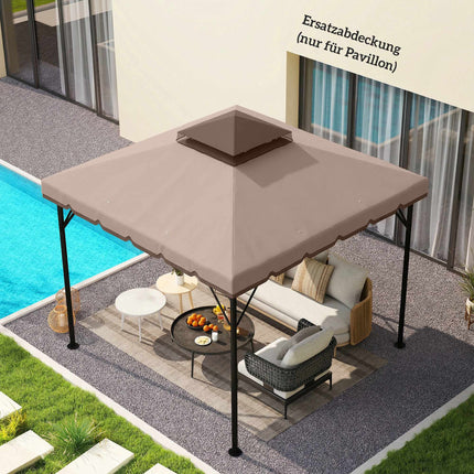 Náhradní střecha pro altán 3x3 m, polyester UPF 30+