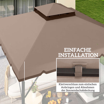 Náhradní střecha pro altán 3x3 m, polyester UPF 30+