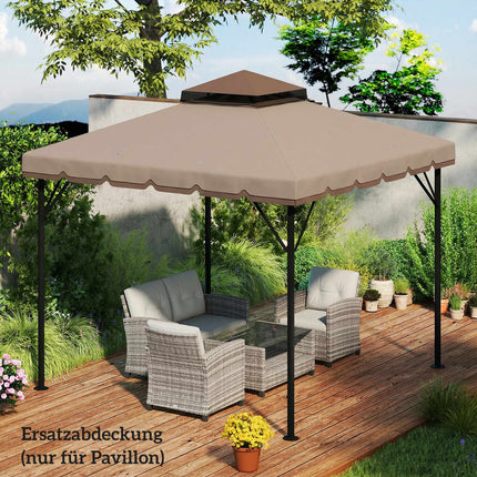 Náhradní střecha pro altán 3x3 m, polyester UPF 30+