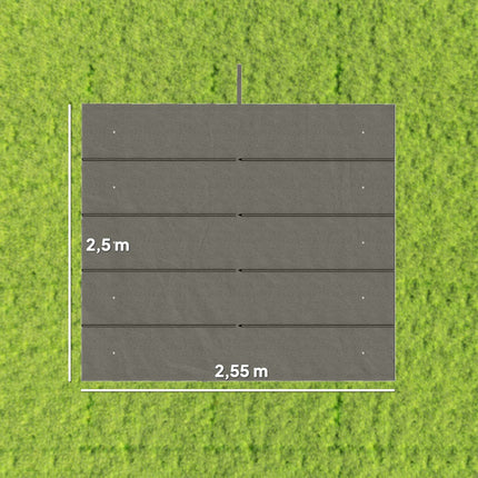 Ersatzdach für 3x3m Pergola, Hellgrau, Polyester