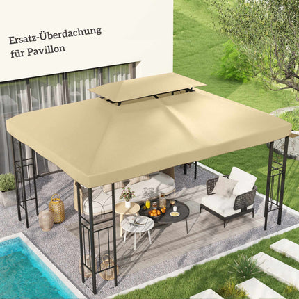 Náhradní střecha pro pavilon 3x4 m, voděodpudivá, béžová