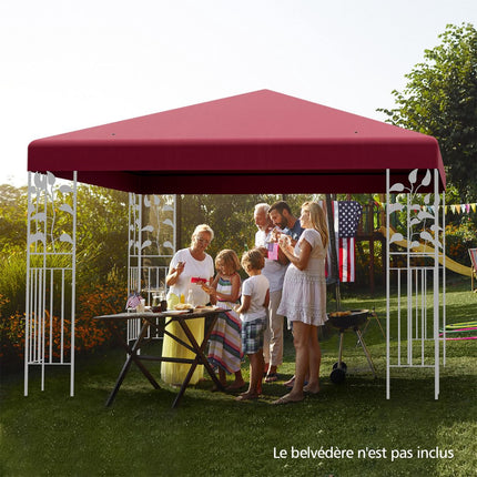 Náhradní střecha altánu 300 x 300 cm, polyester, vínová