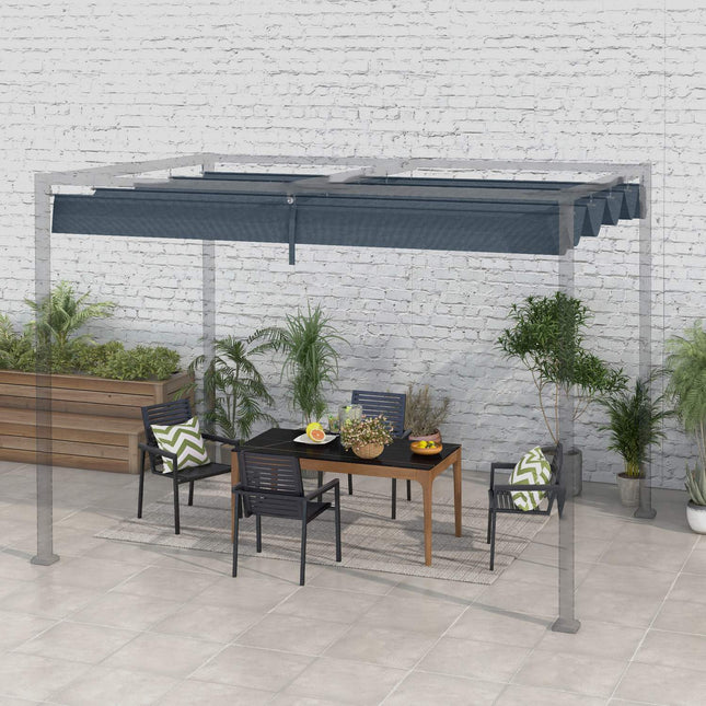 Střecha pergoly s UV ochranou, tmavě šedá, 3 x 2.5M
