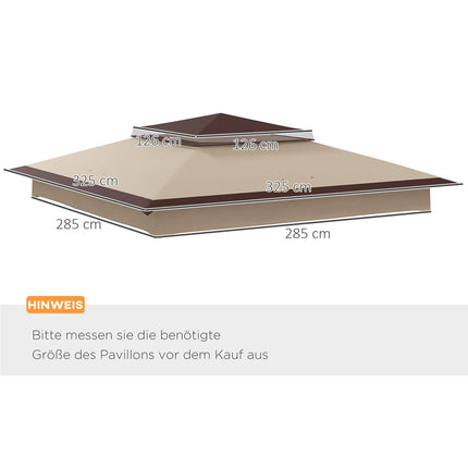 Náhradní střecha altánu 3.25m, kávový polyester