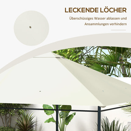 Vodotěsná náhradní střecha na altán, UV ochrana, 3.97x2.97M, krémová