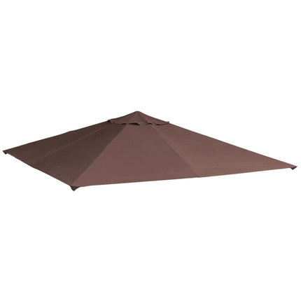 Náhradní potah altánu, sluneční clona, 2.93x2.93M, kávová