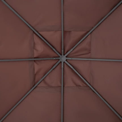 Náhradní potah altánu, sluneční clona, 2.93x2.93M, kávová